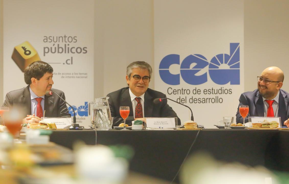 Ministro Mario Marcel participa en el desayuno Público – Privado del CED