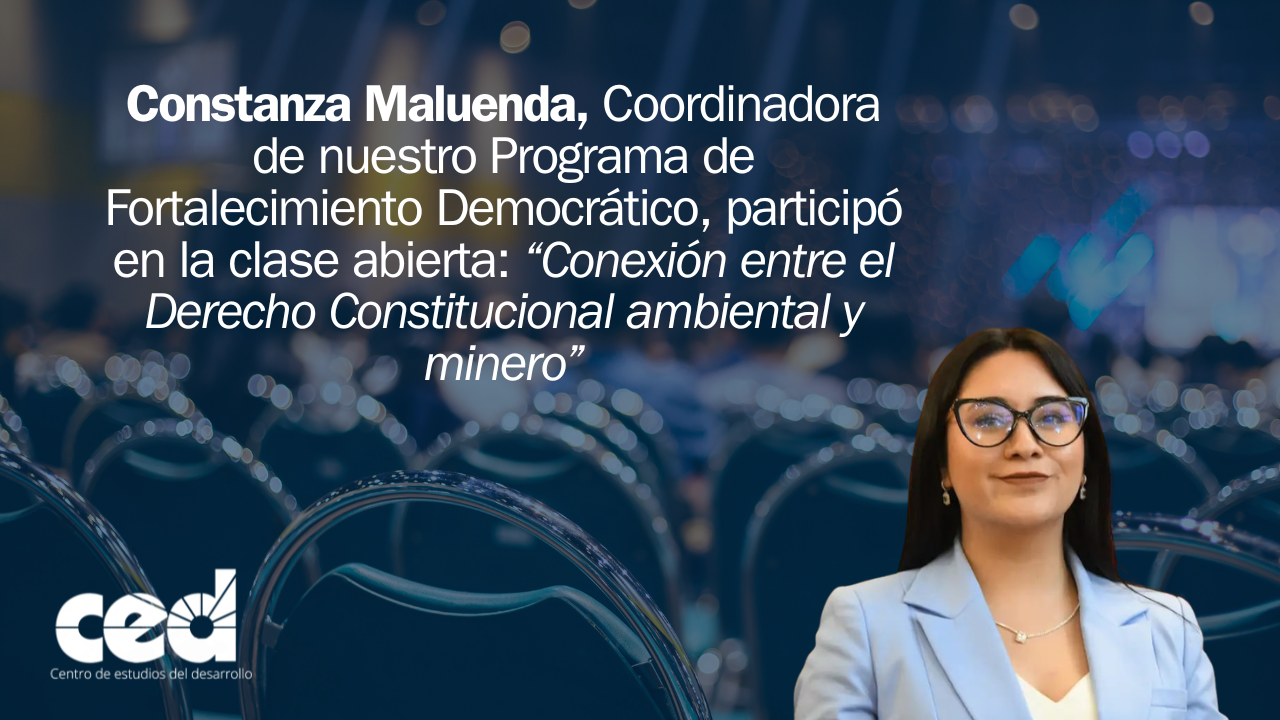 Constanza Maluenda, Coordinadora de nuestro Programa de Fortalecimiento Democrático, participó en la clase abierta: “Conexión entre el Derecho Constitucional ambiental y minero”