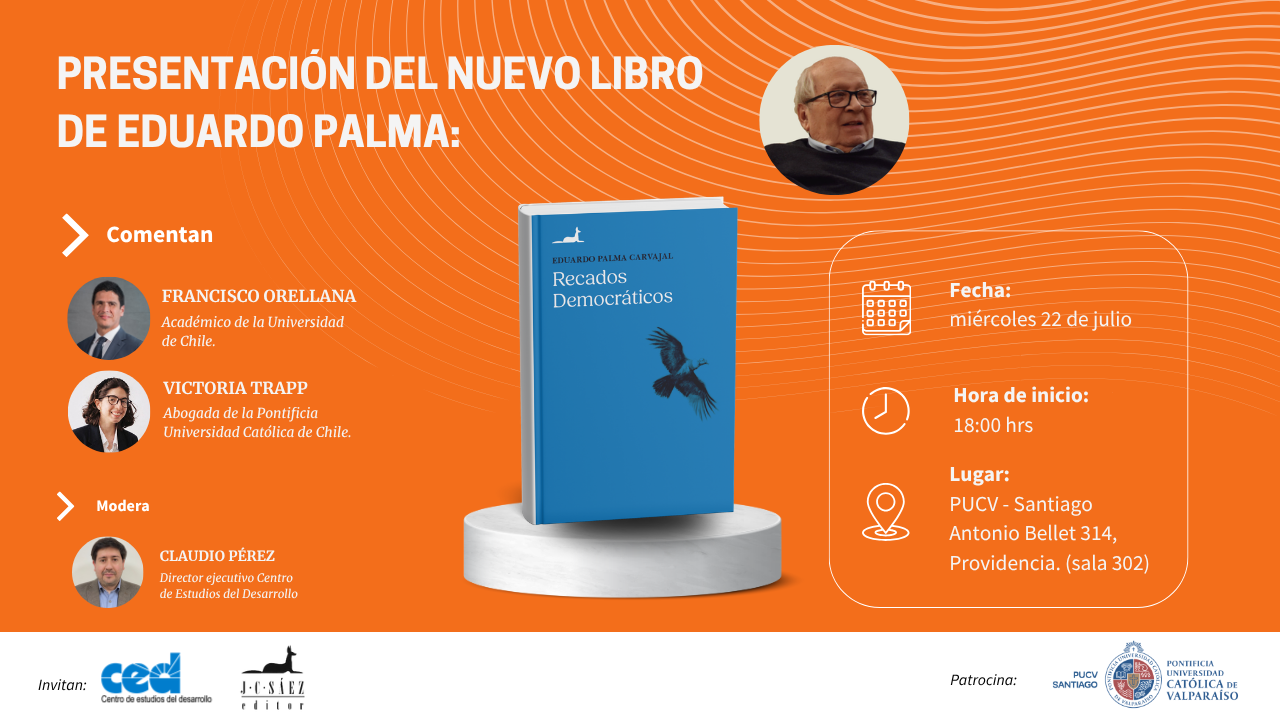 Presentación del nuevo libro de Eduardo Palma: «Recados Democráticos»
